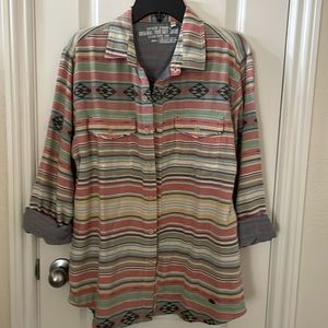 True Grit Taos Baja Stripe L/S 2 pocket Shirt